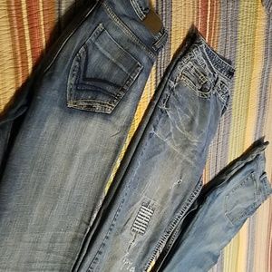 Lot of 3, men's blue jeans 38x34